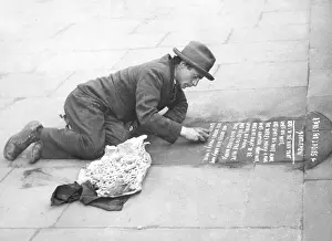 Writes: Unemployed man in London, 1930