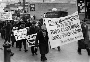 Request: Unemployment demonstration during the Great Depression, 1933