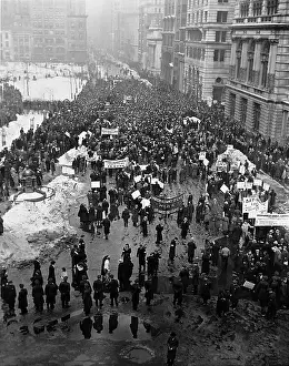Stopped: Unemployment demonstration during the Great Depression, 1936