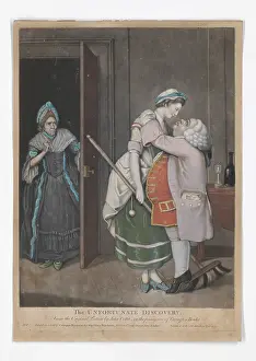 Bowles: The Unfortunate Discovery - hand-coloured mezzotint