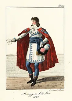 Lace Collar: Uniform of a State Messenger under the Directoire, 1796