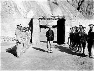 Xinjiang: Uniformed men in Kashgar, western China