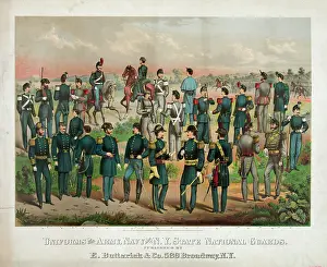C1870: Uniforms of the Army, Navy and N.Y. State National Guards