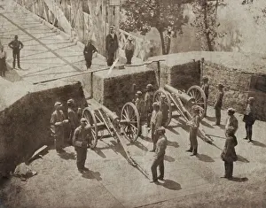 Lcgr1808: Union battery on Chain Bridge over the Potomac