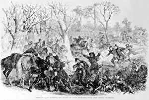 Libby: Union cavalry covering the escape of prisoners ?