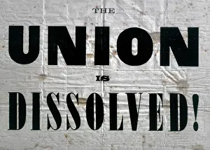 Typography: Union Dissolved American Civil War