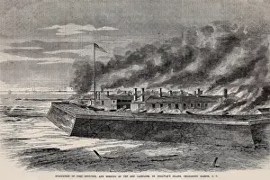 Sullivans: The Union garrison evacuated Fort Moultrie