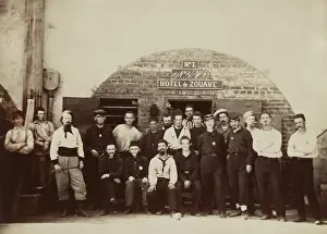 Manassas: Union POWs in front of Casement No. 2, at