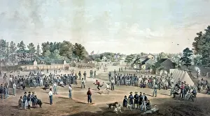 Carolina: Union prisoners playing baseball at Salisbury