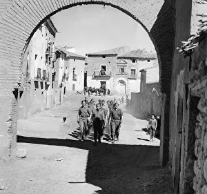 Contingent: Unit of the Condor Legion marching in the morning, Spain, 1