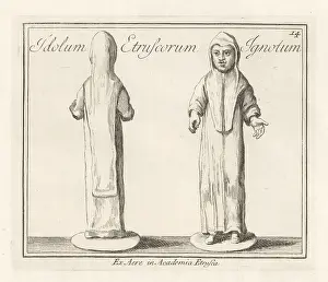 Cortona: Unknown Etruscan god in long tunic and hood