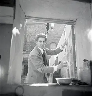 A Flying History - Peter Keating Aviation Collection: Unknown man at a window