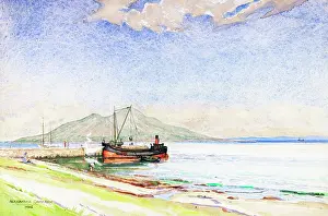 Arran: Unloading coal at Lamlash Old Pier, Isle of Arran, Scotland