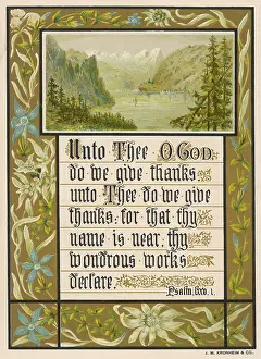 Tasteful: Unto Thee O God Text