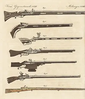 Engraved Plates: Unusual firearms and rifles