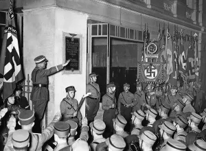 Unveiling: Unveiling of a memorial plaque, 1936