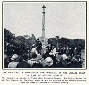 Athlone: Unveiling of Roehampton War Memorial 1922