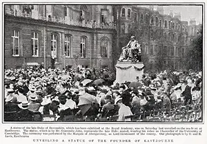 Unveiling: Unveiling of a statue of Duke of Devonshire in Eastbourne