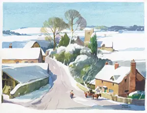 Sherwin: The Upland Village - snow scene