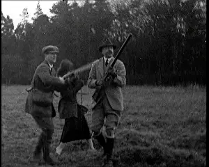 Upper Class British Men Shooting Grouse