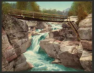 C1900: Upper Falls of the Ammonoosuc, White Mountains