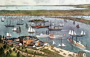Wheelers: Upper and Lower Bay of New York From the Battery