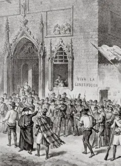 1823: Uprising in Valencia, to defend the Spanish Constitution of