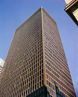 Gotham: Upward Angle of Seagram Building Skyscraper Completed