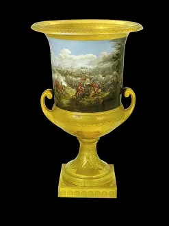 1817 19: Urn showing the Battle of Waterloo