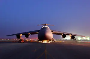 Undisclosed: A U.S. Air Force C-5 Galaxy aircraft parked ?