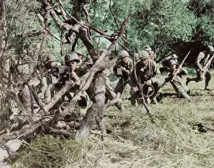 Mcclellan: U.S. Army machine gun crew protecting advancing