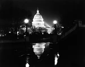 Rainy: Front of the U.S. Capitol in Washington D.C. on