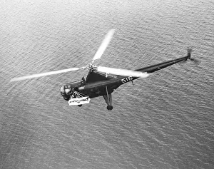 Litters: U.S. H-5G helicopter's flying over water