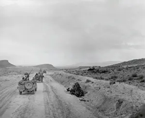 Jeeps: U.S. Infantry returning to the Kasserine Pass on