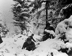 Evergreens: U.S. infantrymen of the 290th Regiment fight in