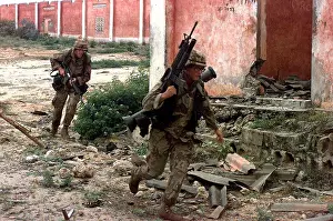 Firefight: U.S. Marines running from sniper fire in ?