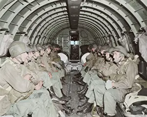 Equipped: U.S. paratroopers awaiting orders to jump