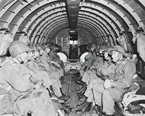 Equipped: U.S. paratroopers awaiting orders to jump