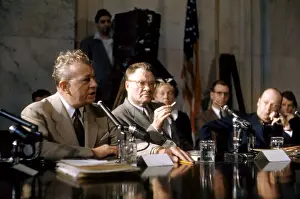 Dirksen: U.S. Senator Everett Dirksen (far left) ?