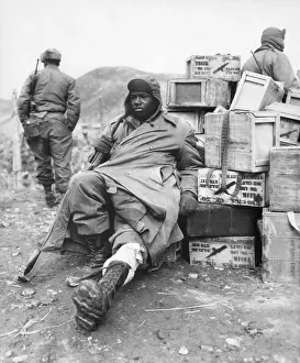 Medical Care: U.S. soldier of the 24th Infantry Regiment wounded