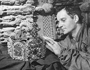 Plundered: U.S. Soldier with Crown of Charlemagne in a cave