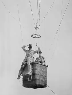 Firsts: U.S. soldier about to make a parachute jump from