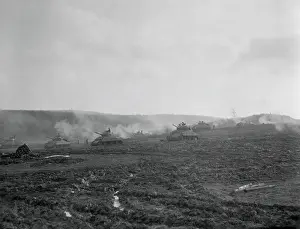 Lcgr1406: U.S. tanks assembled outside of a German town open
