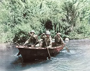 Canoe: U.S. troops patrolling the Caribbean area