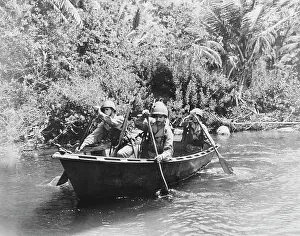 Canoe: U.S. troops patrolling the Caribbean area