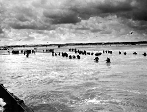 Ond Day: U.S. troops wading to Utah Beach during the D-Day
