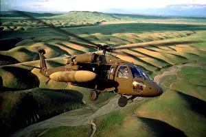 Wal003: Usaf Black Hawk Helicopter Flying