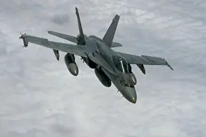 Wal003: Usaf F 18 A Hornet Flying Over