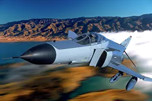 Wal003: Usaf F-4 Phantom Flying By Mountains