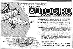 Autogiro: Uses For The Cierva Autogiro